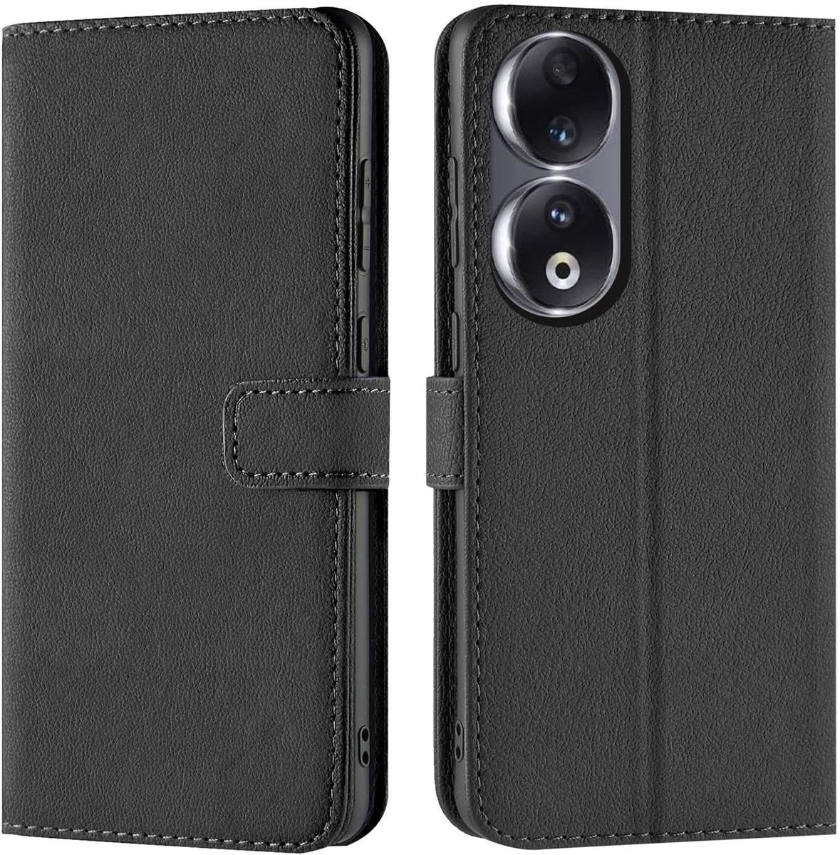 Hoes voor mobiele telefoon voor Honor 90 hoes, bookcase tas flipcover voor Honor 90 5G case [kaartenvak/standfunctie], zwart
