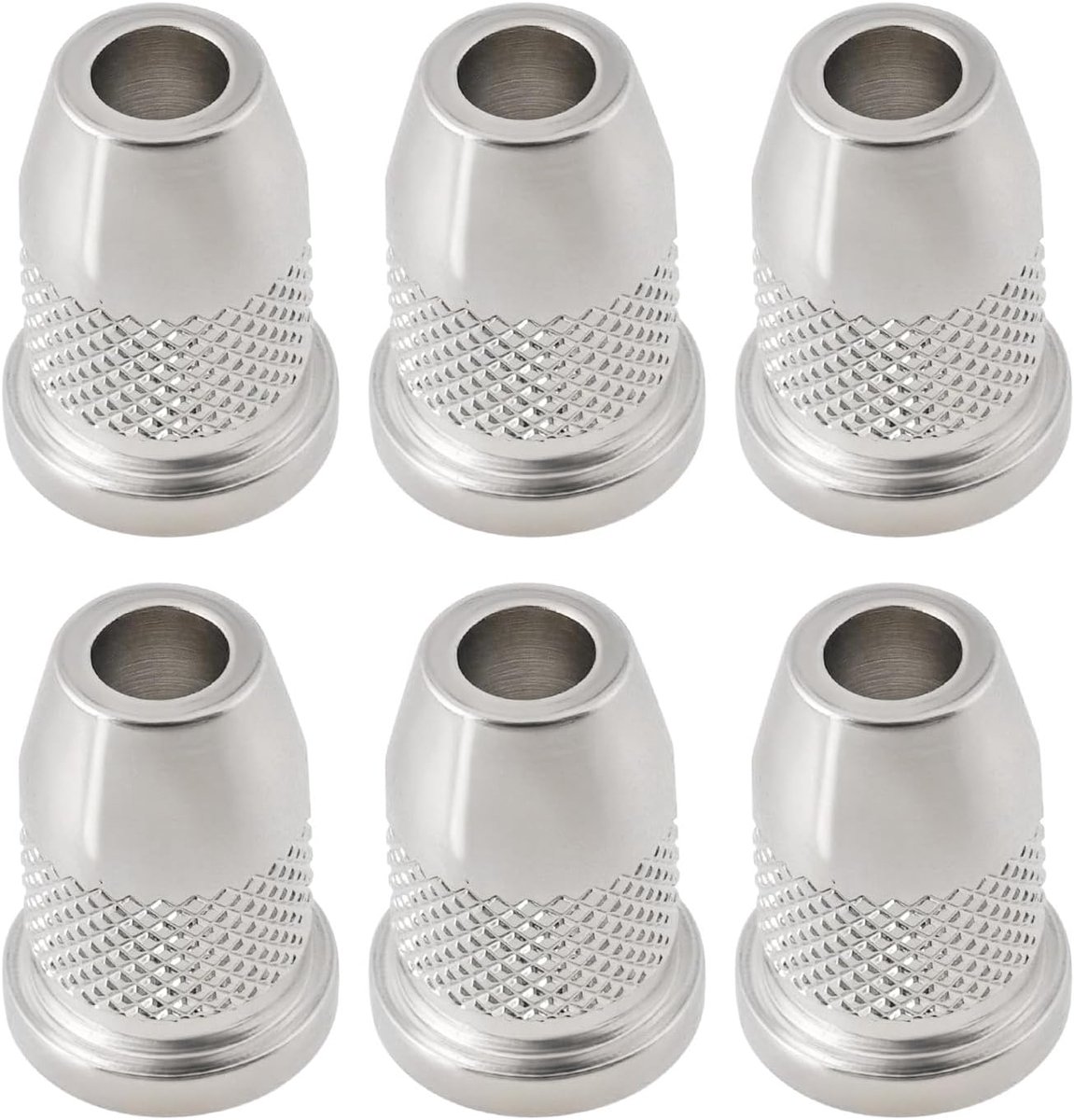 Lord of the Tools 6 stks 11mm Top Gitaar String Ferrules Body String Ferrules String Door Body 6.5mm Gat Compatibel met Telecaster Strat Stijl Elektrische Gitaar (Chrome)