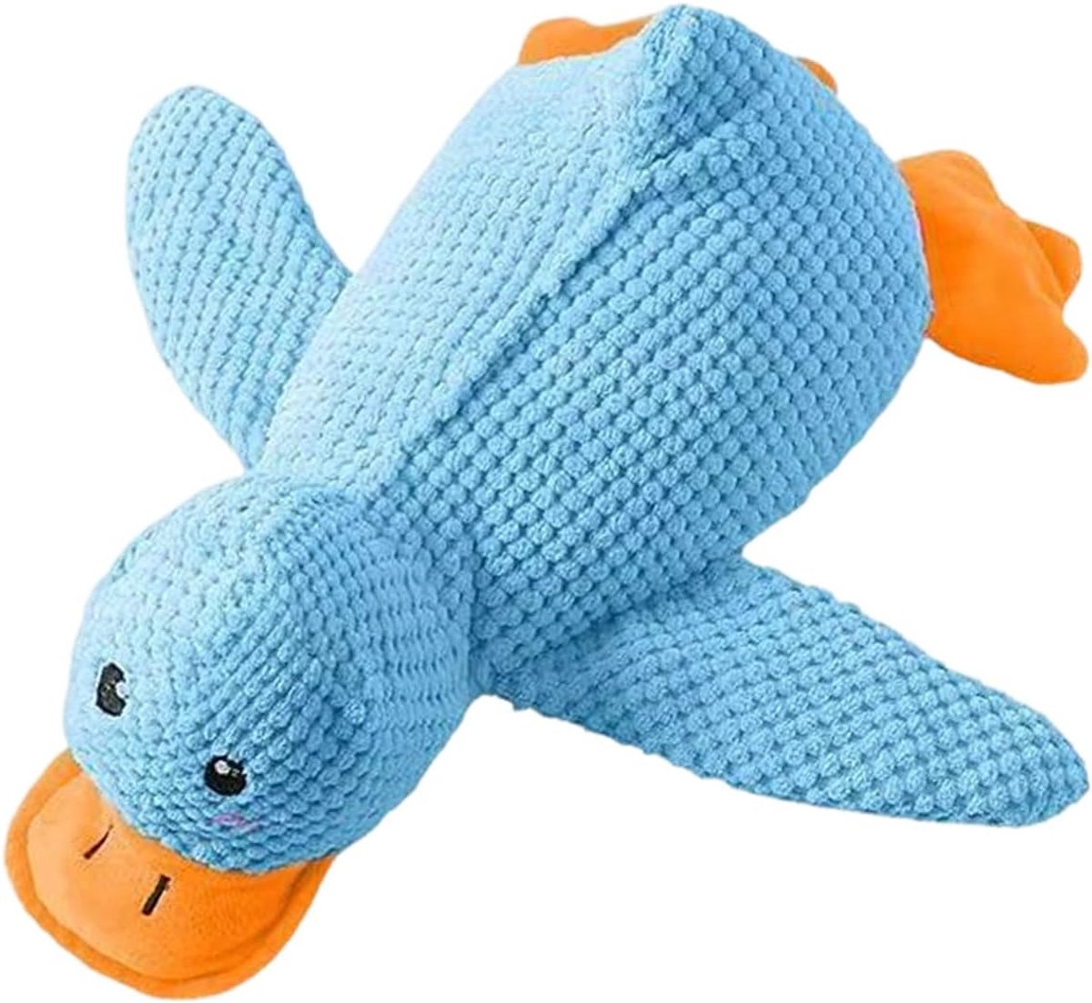 speelgoed voor honden, van pluche, onverwoestbaar en duurzaam, eendenvorm, ideaal voor kleine en middelgrote rassen (blauw)
