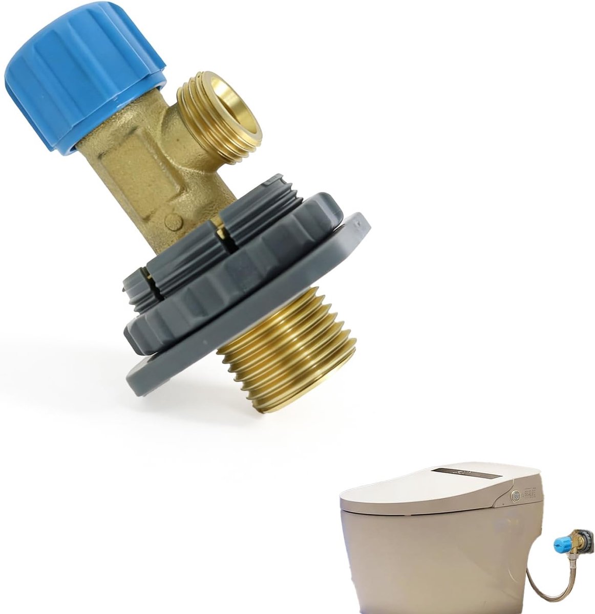 compatibel voor Geberit - WC-zwemkraan voor spoelbakken, geschikt voor modellen 212458, 240.189/269/752.001/K12088, aansluiting 3/8 inch
