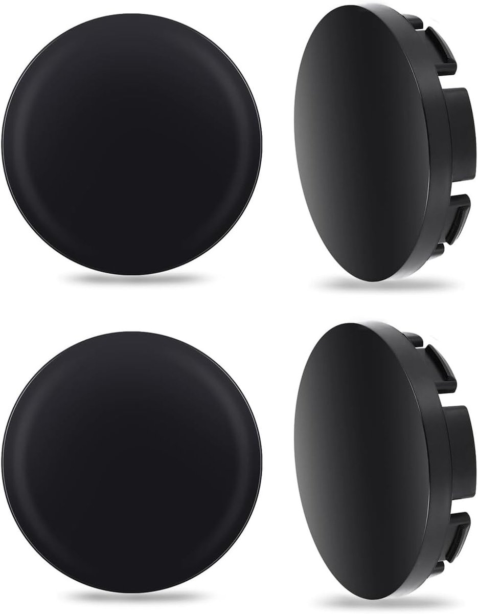 4 stuks wielnaafdoppen, universeel, van hoogwaardig ABS, stabiele universele doppen, velgdeksel, ID 56 mm, buitendiameter 60 mm, voor autoaccessoires, zwart