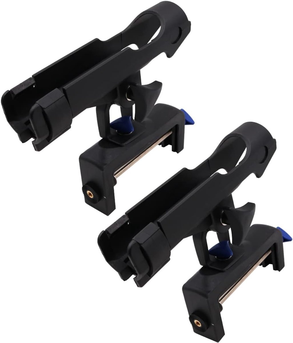 Hengelhouders, grote klem, tot 14 cm, 360 graden verstelbare rotatie, voor boot, kajak, kano, vissersboot, accessoires voor bevestiging aan bootrails, kustgreep, hengelhouder