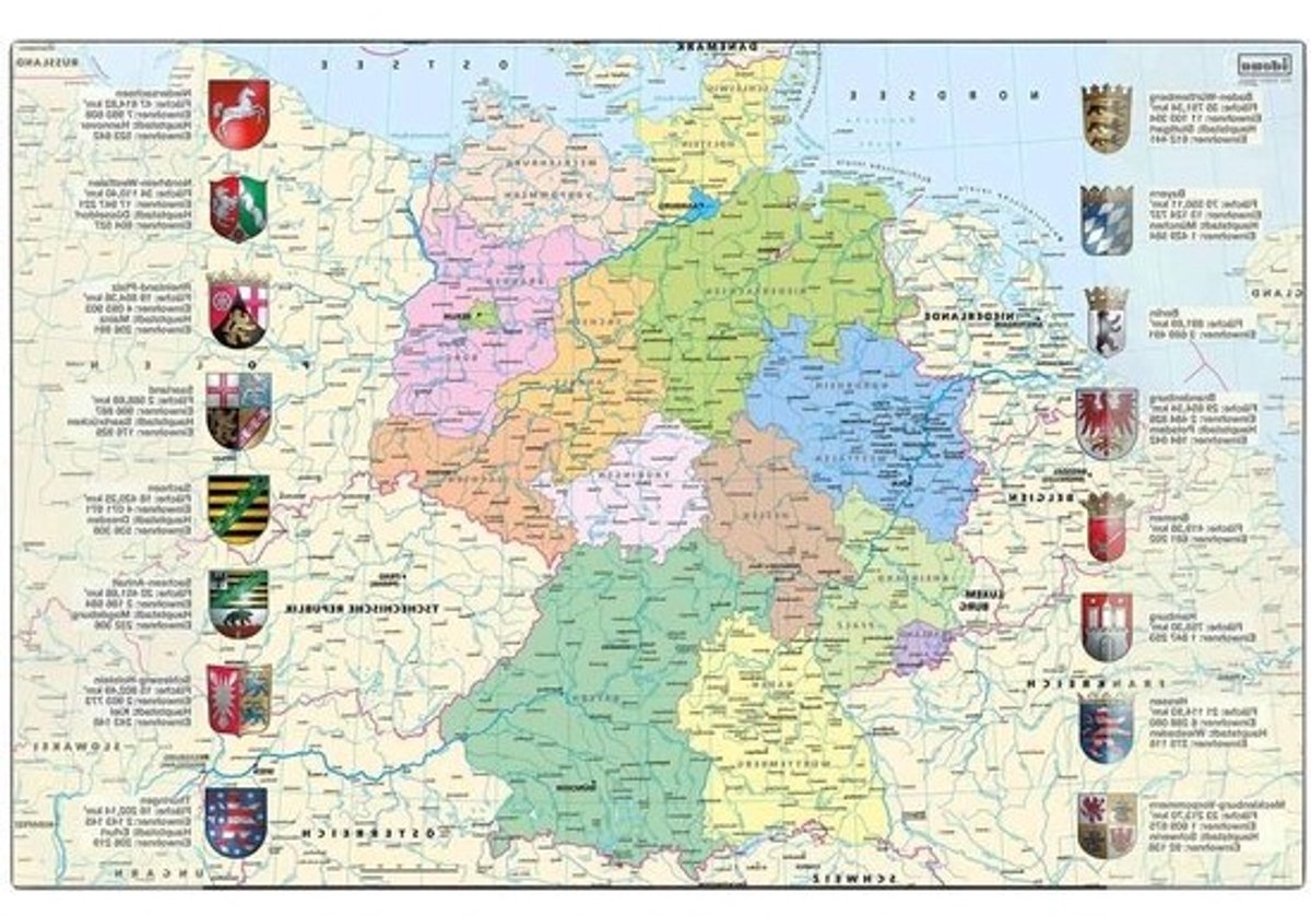 Bureauonderlegger - Bureau mat - Bureau organiseren - Met insteekvakken - 58.5 x 38.5 cm - Doorzichtig