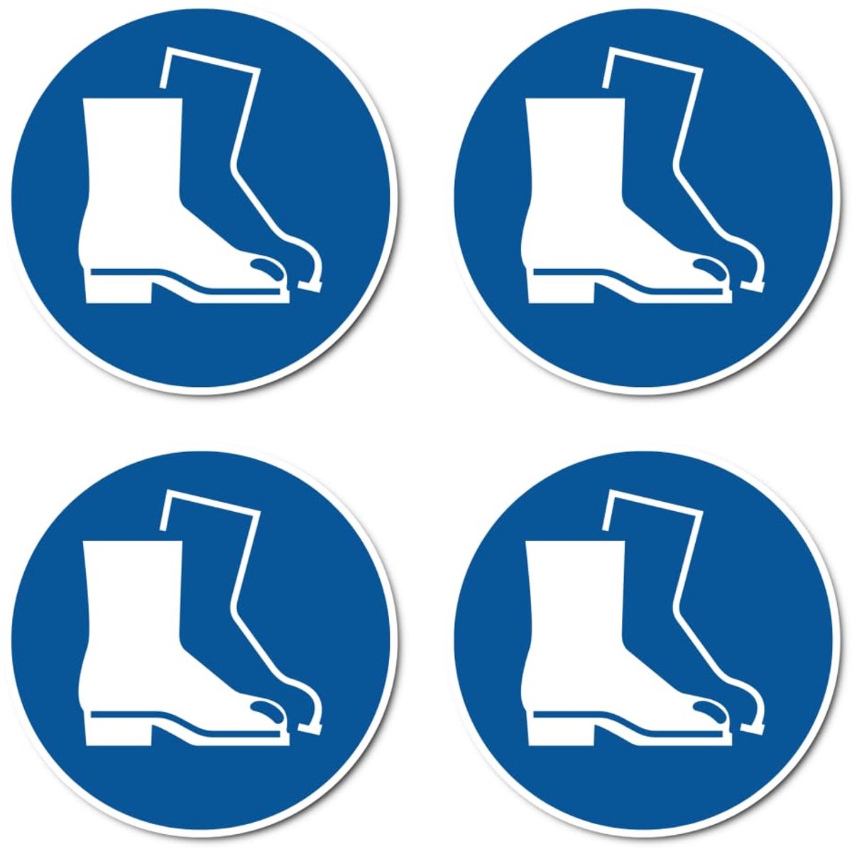 gebruiken: M008 - DIN EN ISO 7010 / ASR A1.3 - stickers: Ø 10 cm, 4 stuks