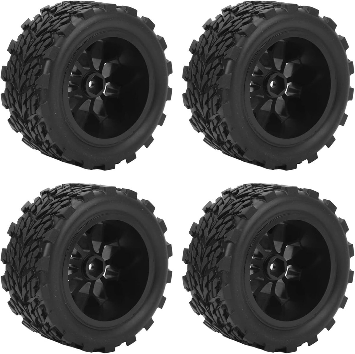 Wielen en Banden, 1/10 Afstandsbediening Auto Rubber Banden Vervanging, voor Traxxas, Stamped, Rustler, Losi, Hongnor, 4 STUKS