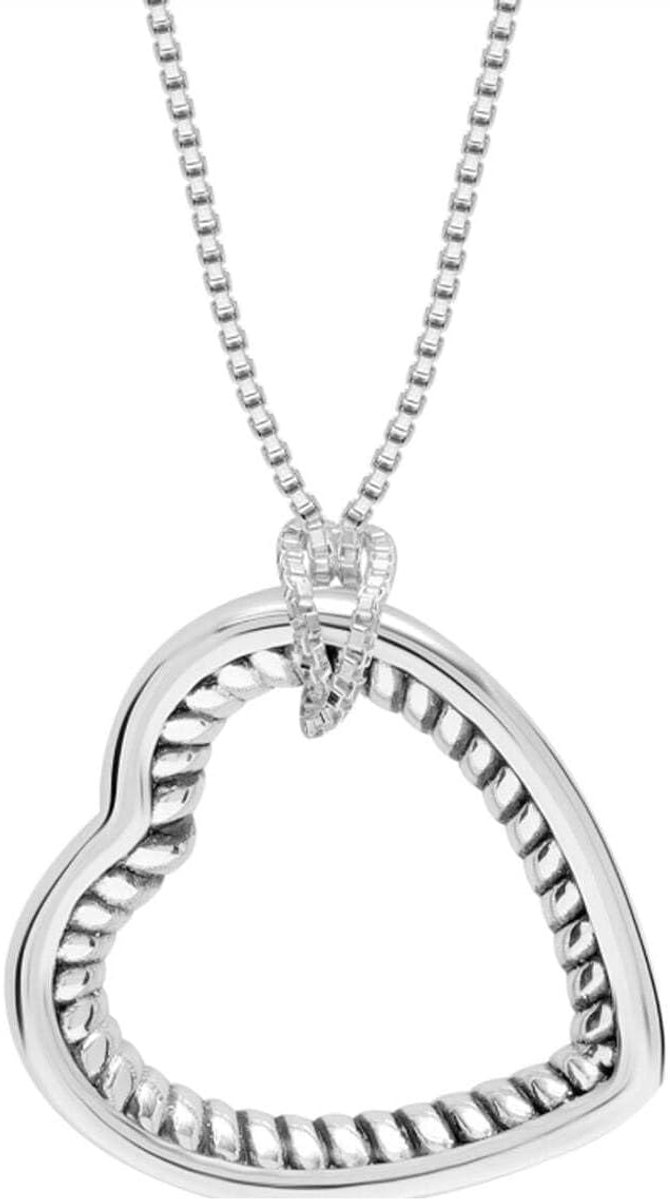 Bibei Damesketting met hartvormige hanger, sterling zilver 925 BICLL021