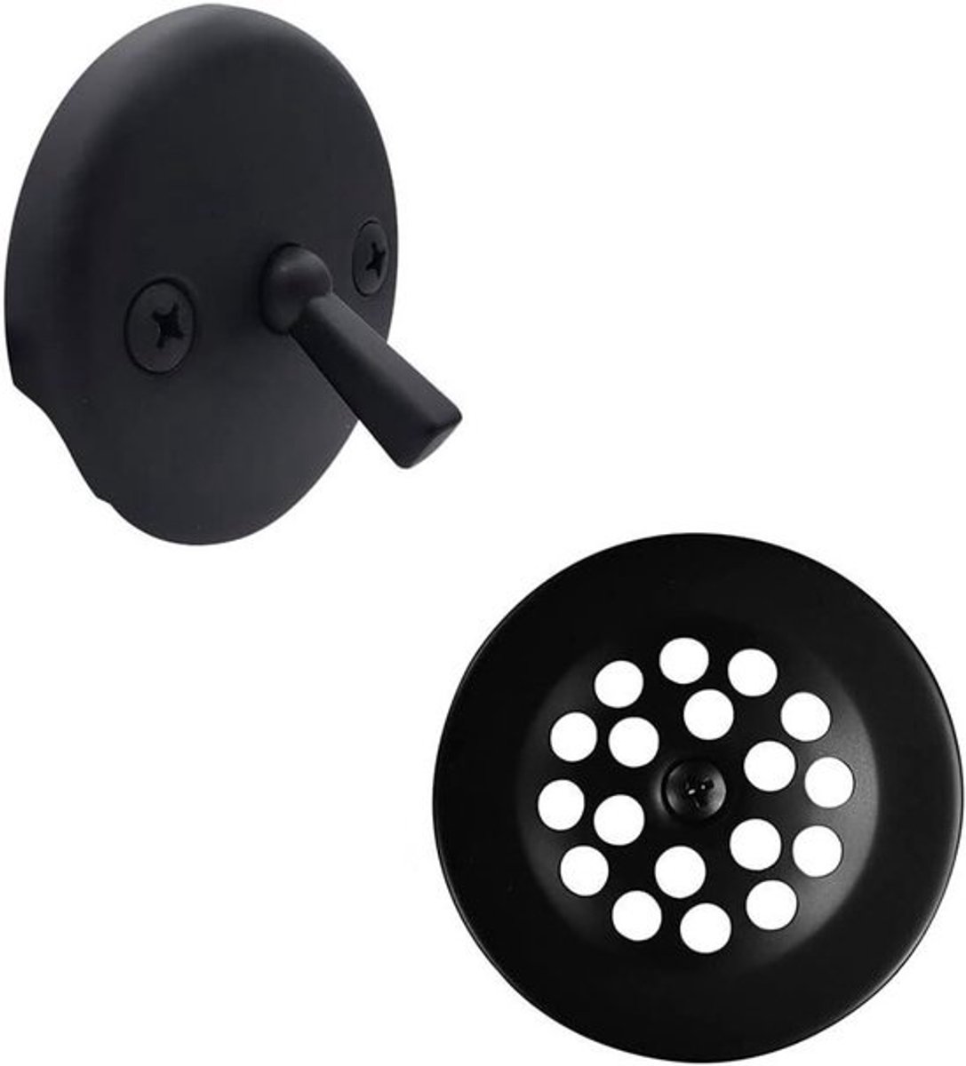 Badkamer Afvoer - Douche Klep - Waterafvoer Regelen - Zware Metalen Constructie - 3-1/8 Inch - Mat Zwart