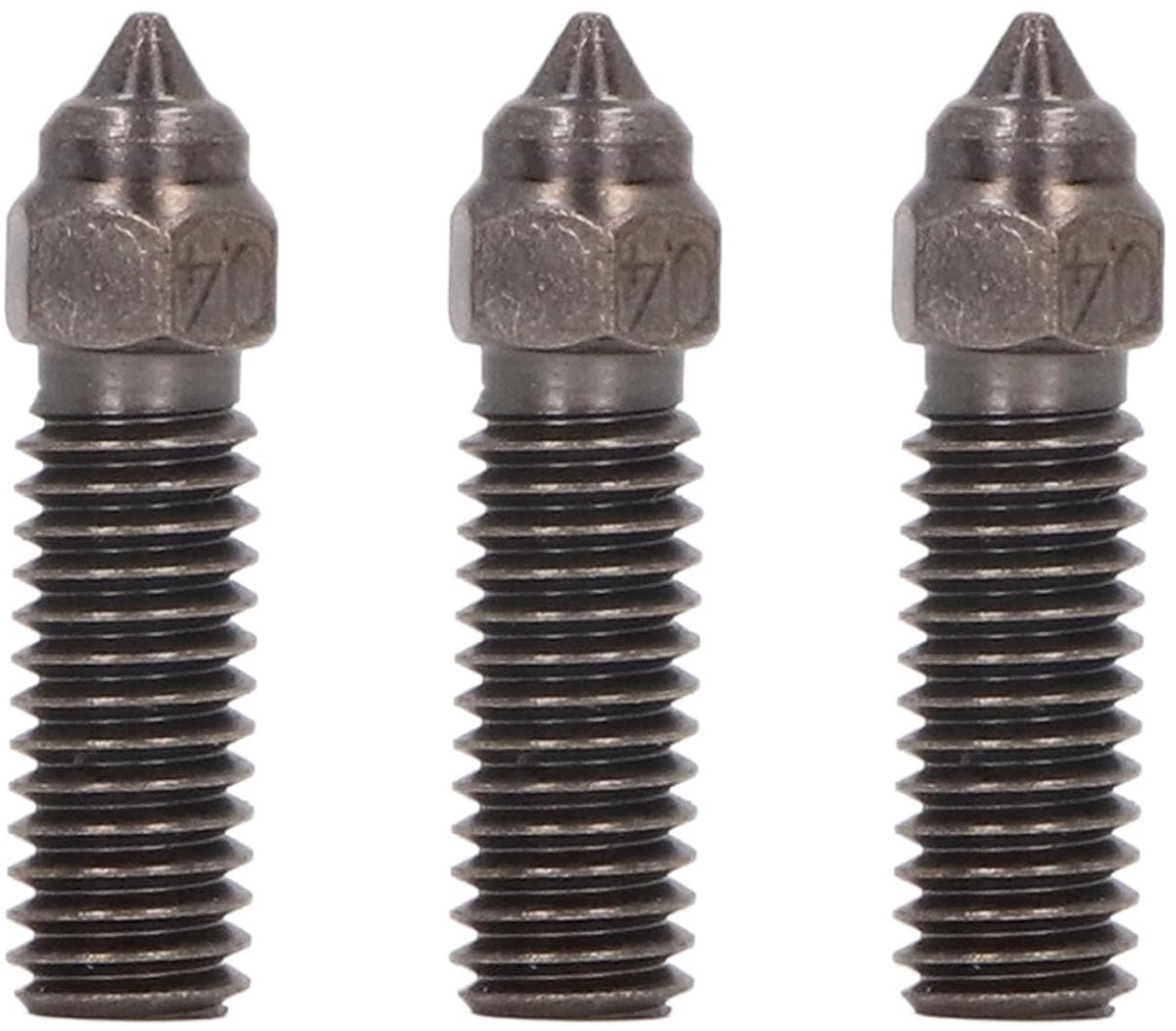 3PCS K1 mondstukset, 3D Printer gehard stalen mondstukken, M6 draad hoge doorstroming hoge temperatuurbestendigheid voor K1, voor voor Sovol Sv06 Plus Sv07 3D Printer