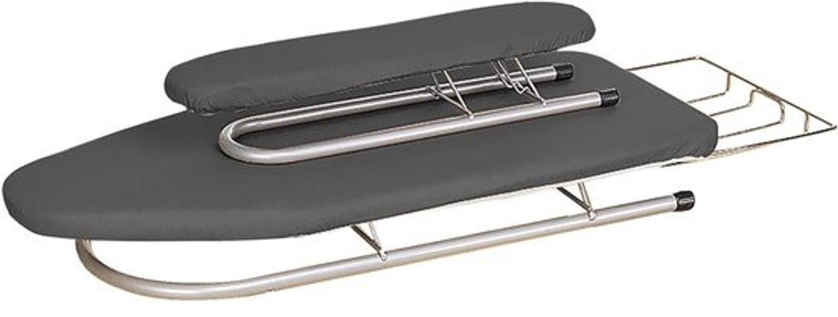 Strijkplank Tafelmodel - Compacte strijkplank - Strijken aan huis - Met strijkijzersteun - Mouw - Zwart