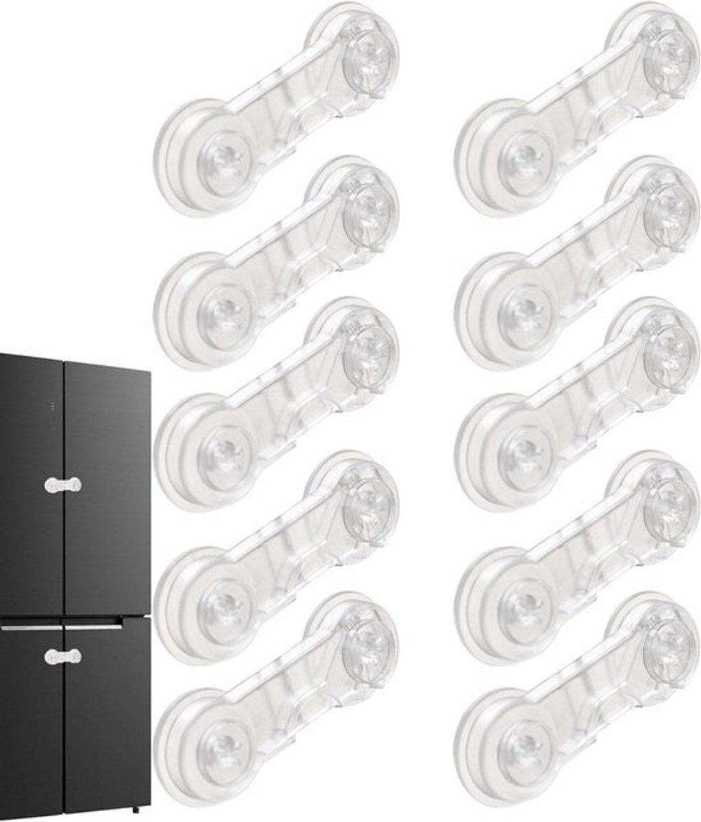 Kinderveiligheidssloten - Babykast sloten - Kasten Beveiligen - Verstelbare Lengte - 26.4 x 12.8 x 1.9 cm - Wit