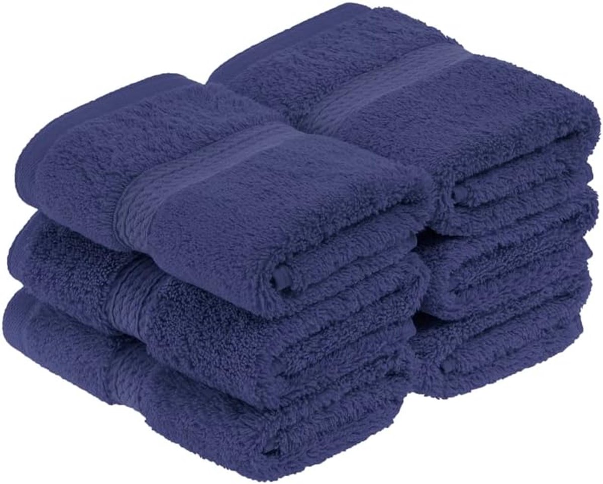Madison TS Set, gezicht handdoek 6-pack, marineblauw, 6 stuks