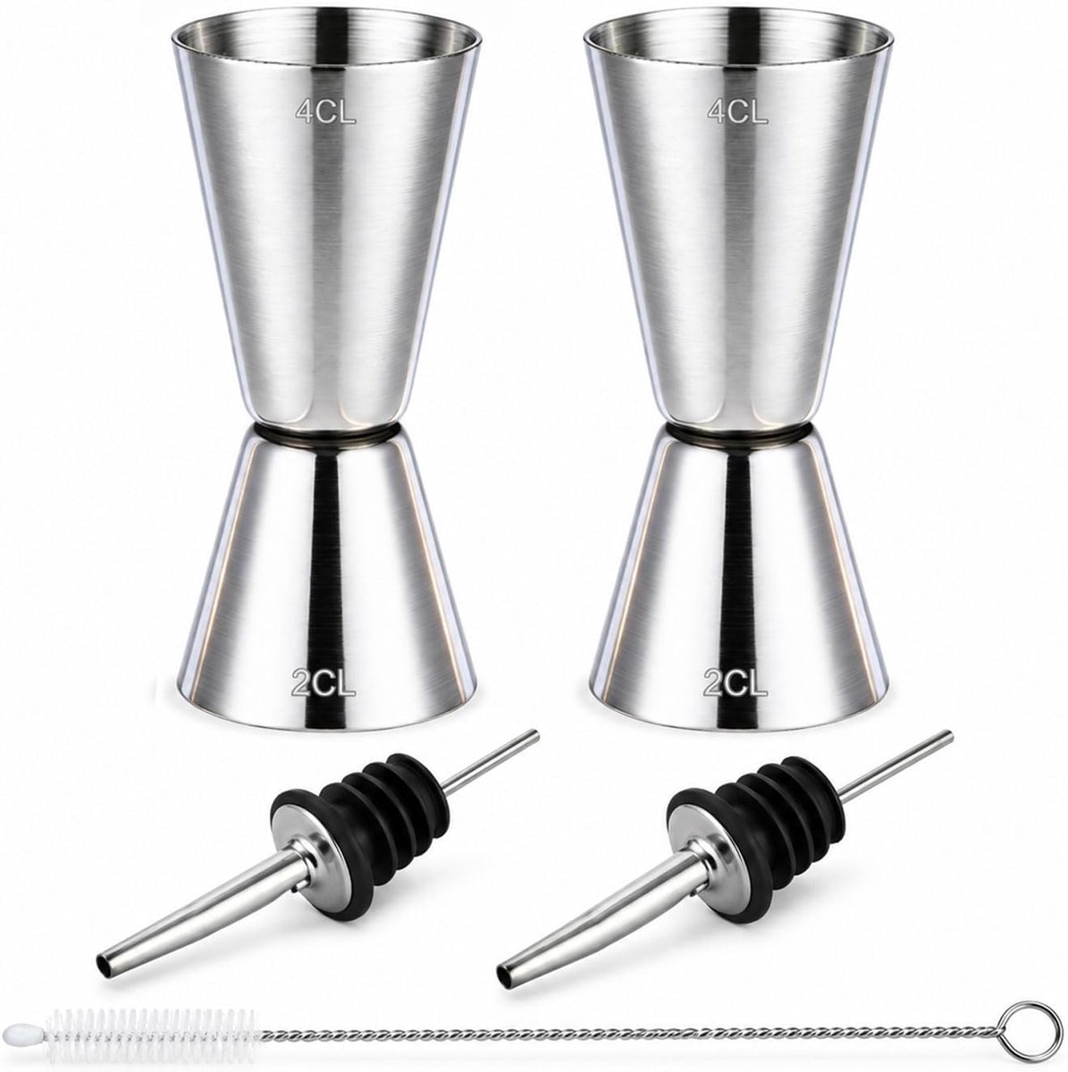 Jigger 2cl/4cl - RVS Barmeter - Dubbelzijdig met schenktuit - Precieze metingen voor cocktails - ShopVlot
