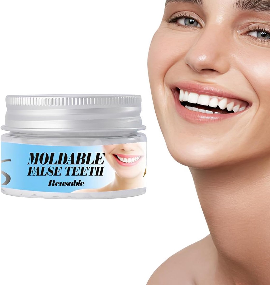 1 x tijdelijke tandafdichting, 30 ml, tandcement, reparatie van kunsttanden, vormbaar, reparatie van prothesen voor Halloween-cosplay