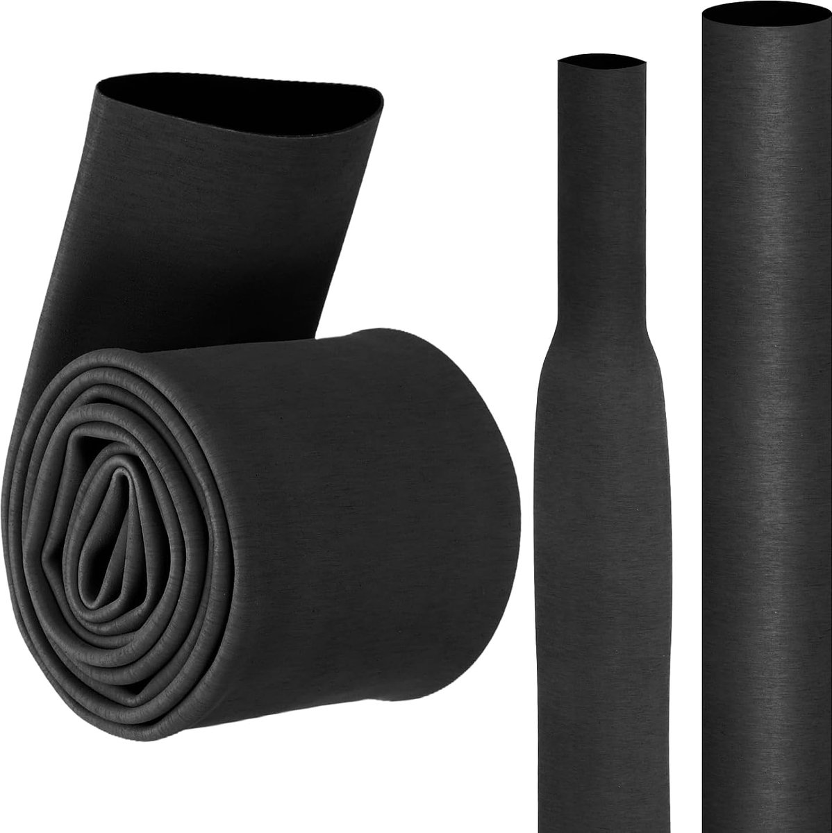 1 pak met 3,3 ft 1,38 inch diameter, intrekbare buis voor vishengel, 35 mm, antislip handgreep, waterdichte handgreep voor sportgreep, fitness, mat zwart