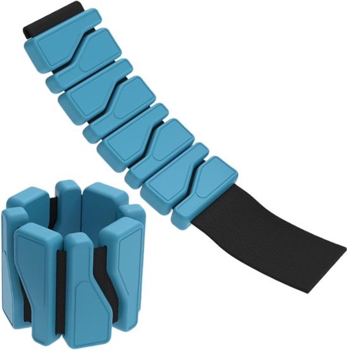 Enkelgewichten Polsgewichten - Fitness Banden - Krachttraining Versterken - Verstelbare Riem - 970 g Totaal - Blauw