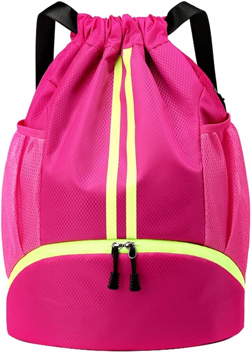 Dailygoods- Gymtas Grote Waterdichte Oxford - Sporttas met Schoenenvak - Gymtas voor Sportvakanties - Ruim Hoofdvak - Mesh Zakken voor Accessoires