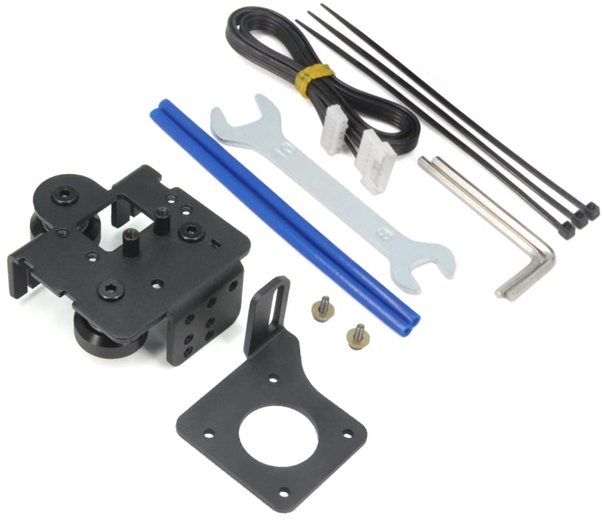 3 Neo 3D-printer directe aandrijfplaat met 3 stuks riemschijven, upgradekit, alleen voor Ender 3 Neo, Ender3 V2 Neo, Ender 3 Max Neo Direct Extruder adapterplaat (plaat voor Ender3