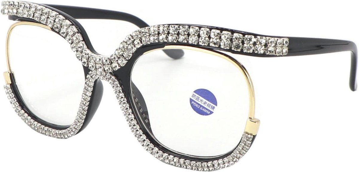 Leesbril voor Vrouwen – Oversized Stijlvolle Ronde Bril met Blauwlichtfilter