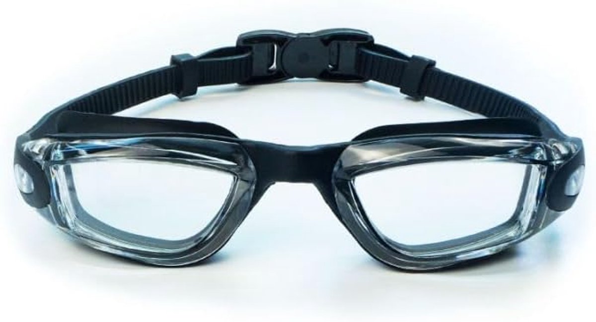 Ioggtser Big Frame Wide-Vision Zwembril, Geen Lekkende Anti-Fog Zwembadbril met UV-bescherming 180° Helder Zicht