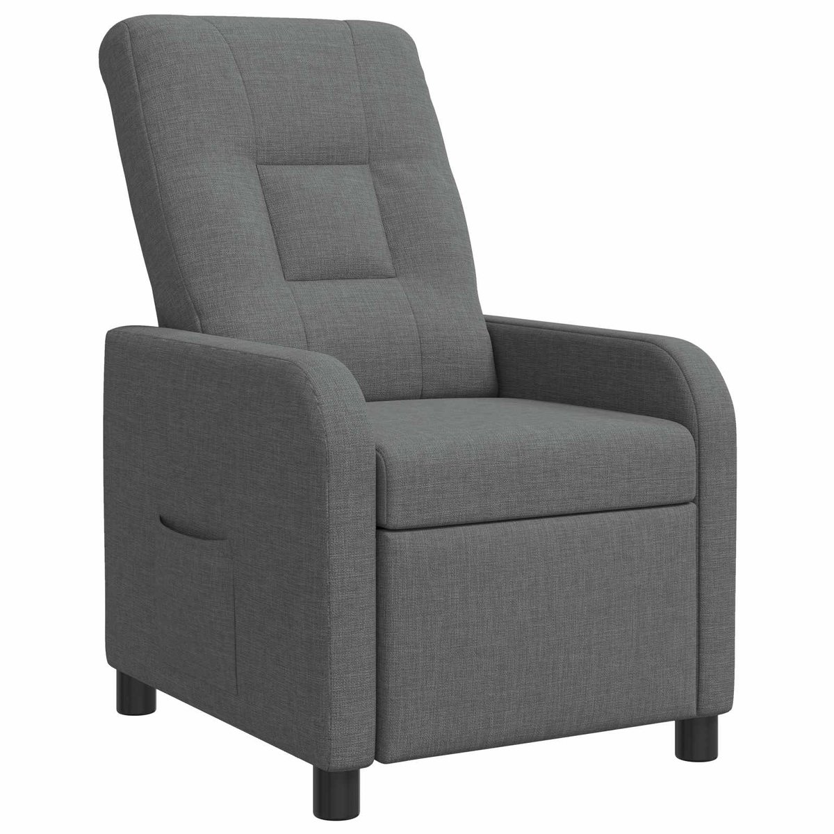 vidaXL Recliner - Donkergrijs - Stof