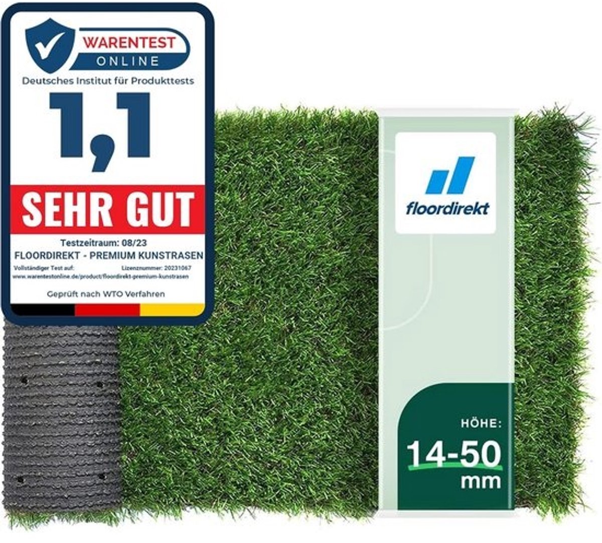 Hoogwaardig Kunstgras (50mm Hoogte) - Balkon, Terras & Tuin - Op Maat Leverbaar