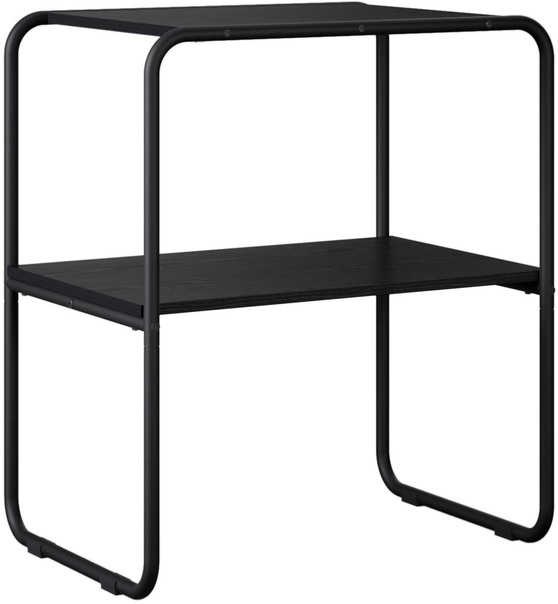 vidaXL Wandtafel - Zwart - eiken - 60 - x - 42,5 - x - 70 - cm - Bewerkt - hout Zwart eiken