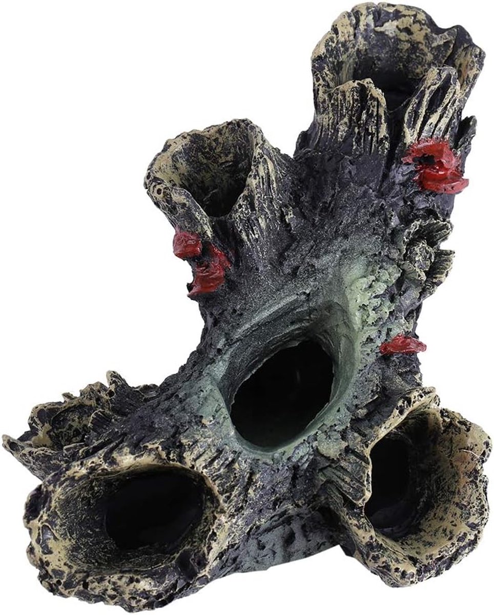 Dailygoods- Boomstam Ornament Realistisch - Hars Decoratie - Aquarium Accessoire - Onderwaterwereld - Niet giftig - 5,7 cm x 6,4 cm x 13,3 cm - Aquari