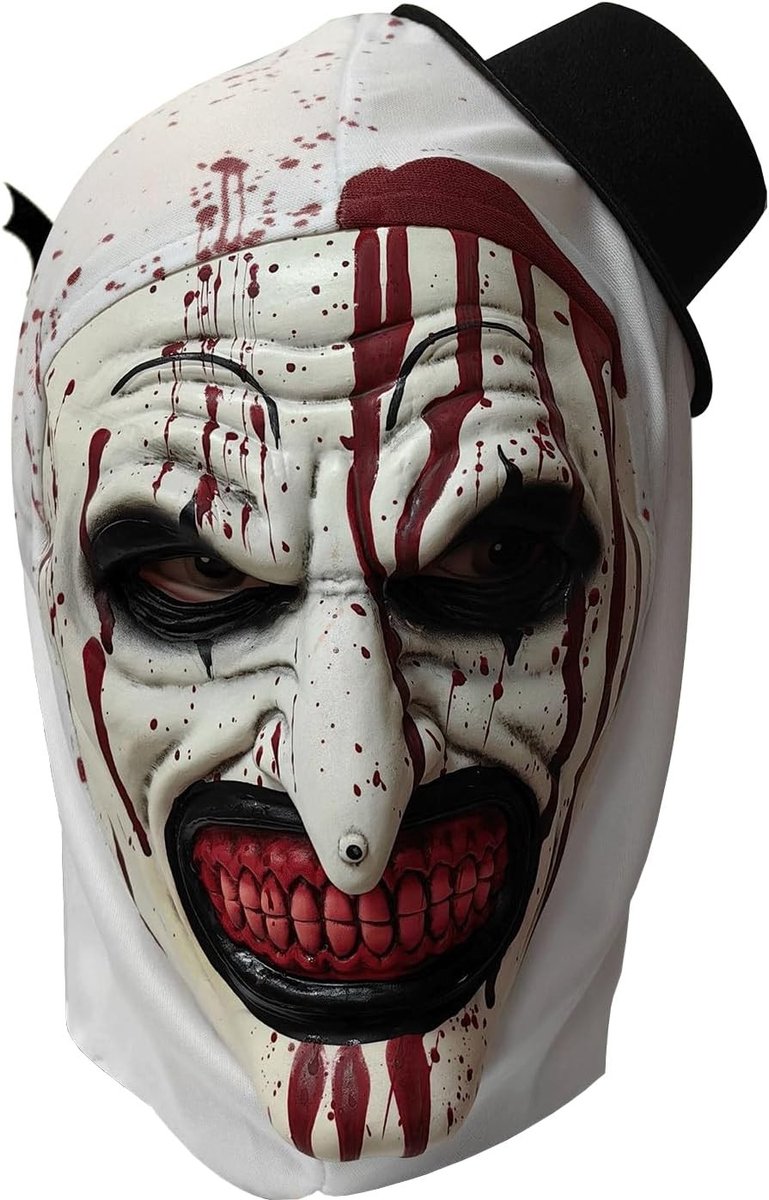Halloween Clownmasker - Wit - Latex - Griezelig Horrormasker voor Volwassenen