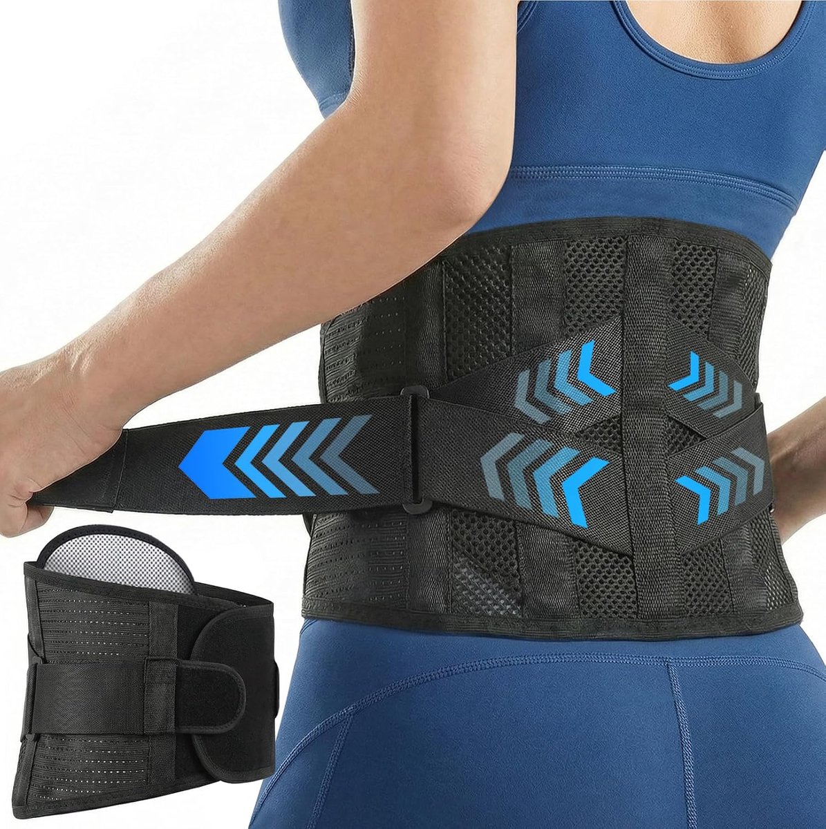 Lendensteun, lendensteun voor mannen en vrouwen met ergonomische ondersteuning (XXXL)