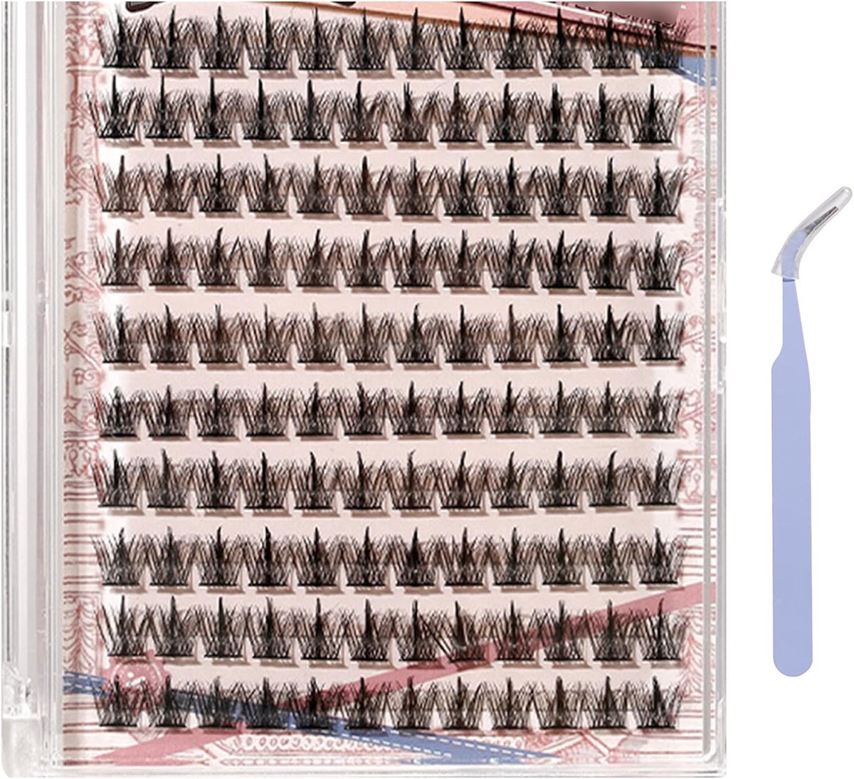 Dailygoods- Wimpers 120 Stuks Zelfklevend - Kunstwimpers - Wimperverlengingen - Natuurlijke Wimpers - Clusterwimpers - Inclusief Pincet