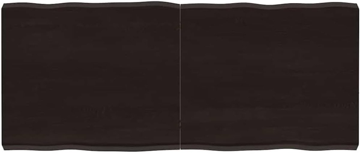 Eettafelblad, vervangingsplaat voor tafel, houten tafelblad, geschikt voor restaurant, hotel, café, eetkamer, 140 x 60 x (2-6) cm, massief hout, behandeld boomrand