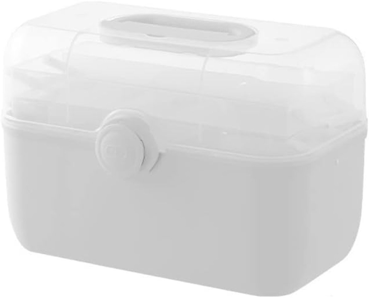 Dailygoods- Medicijndoos Grote Capaciteit - Medicijnbox - Medicijnkastje - Pill Organizer - Opbergdoos - Transparant Design - Medicijnkast