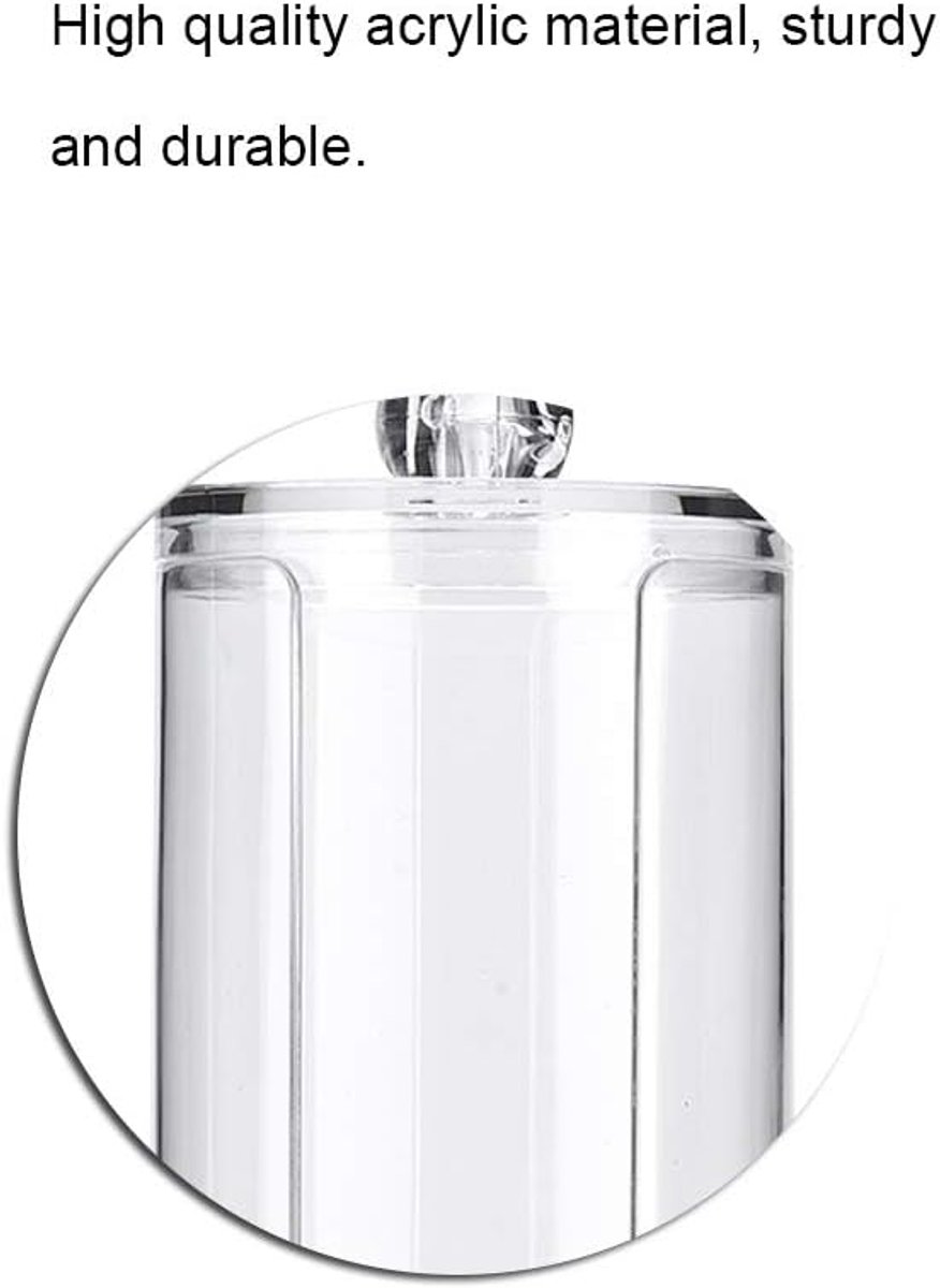 Dispenser, Wattenschijfjes Houder Opbergdoos Organizer Transparante Ronde Acryl Wattenschijfje Bladerdeeg Houder Container