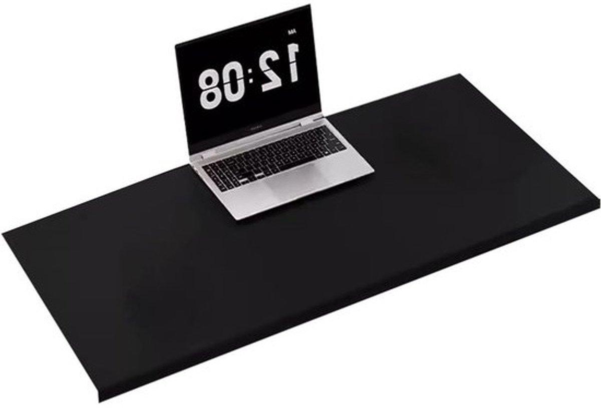 Bureaumat Zwart - Bureauonderlegger Toetsenbordmat - Bureau Beschermen - Slijtvast Waterdicht - 30x60cm - Zwart