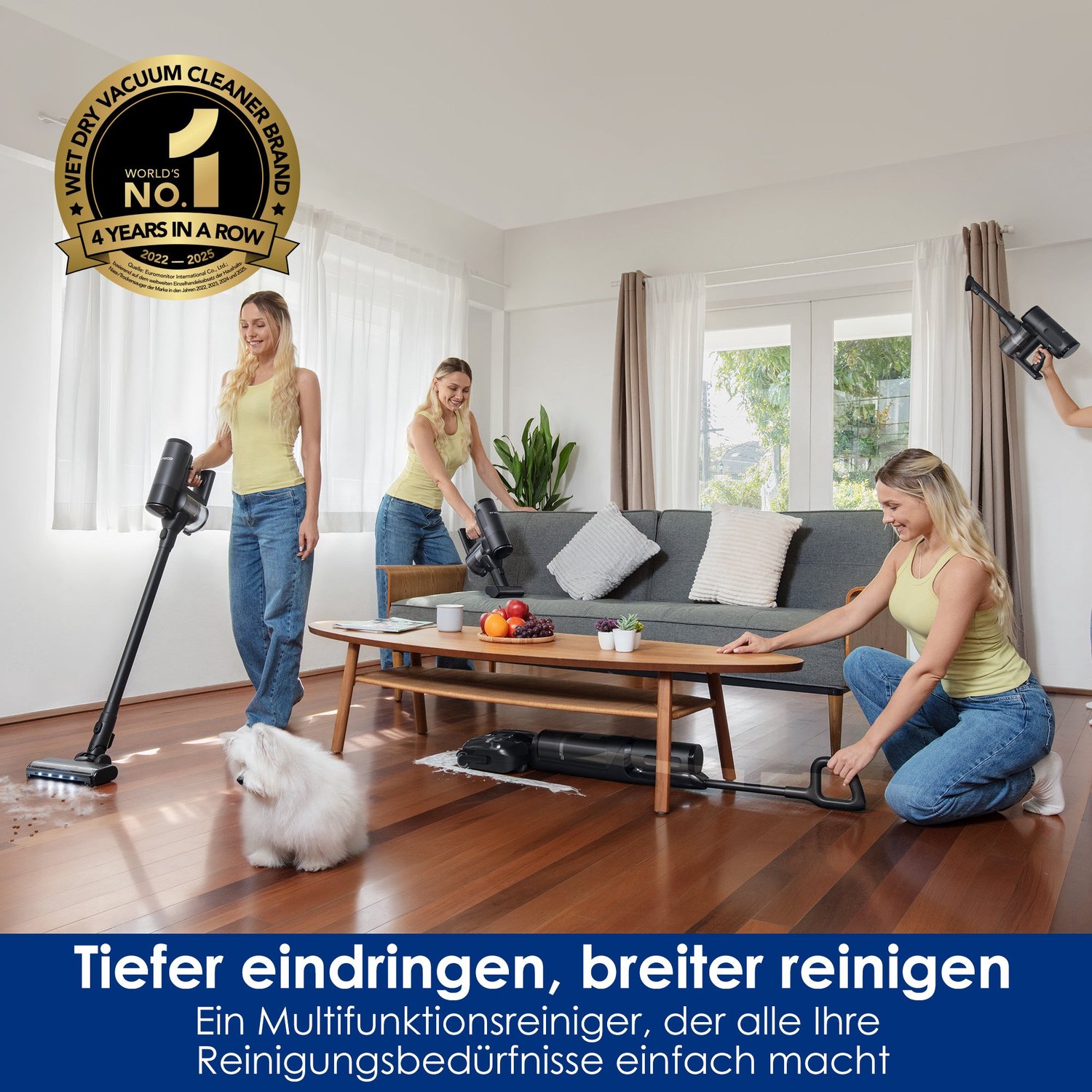 Tineco - Switch S7 Stretch Premium - draadloze Vloerreiniger & steelstofzuiger - Stofzuigt en dweilt harde vloeren tegelijkertijd - 50 min accuduur – foto 8