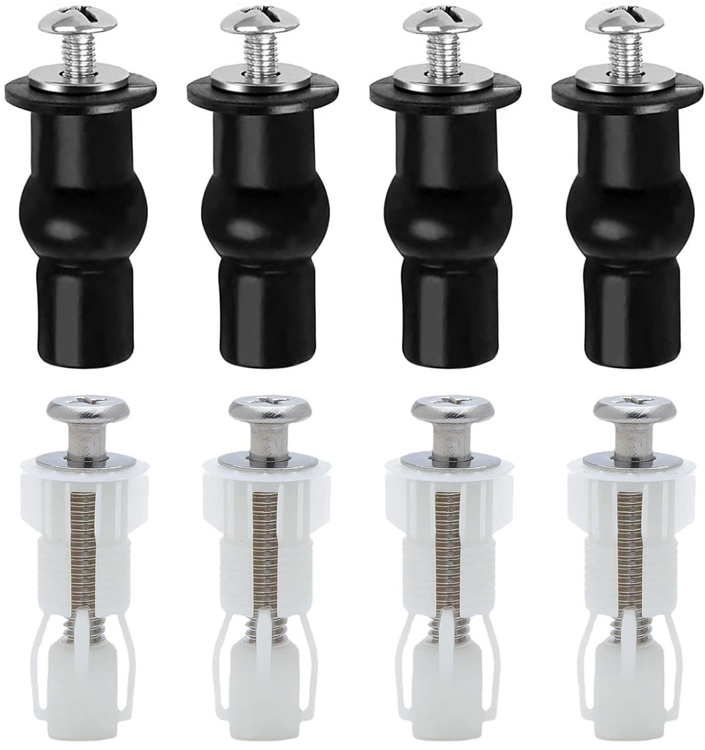 8x Toilet Bril Bevestigingsschroeven - Universeel & Merkloos