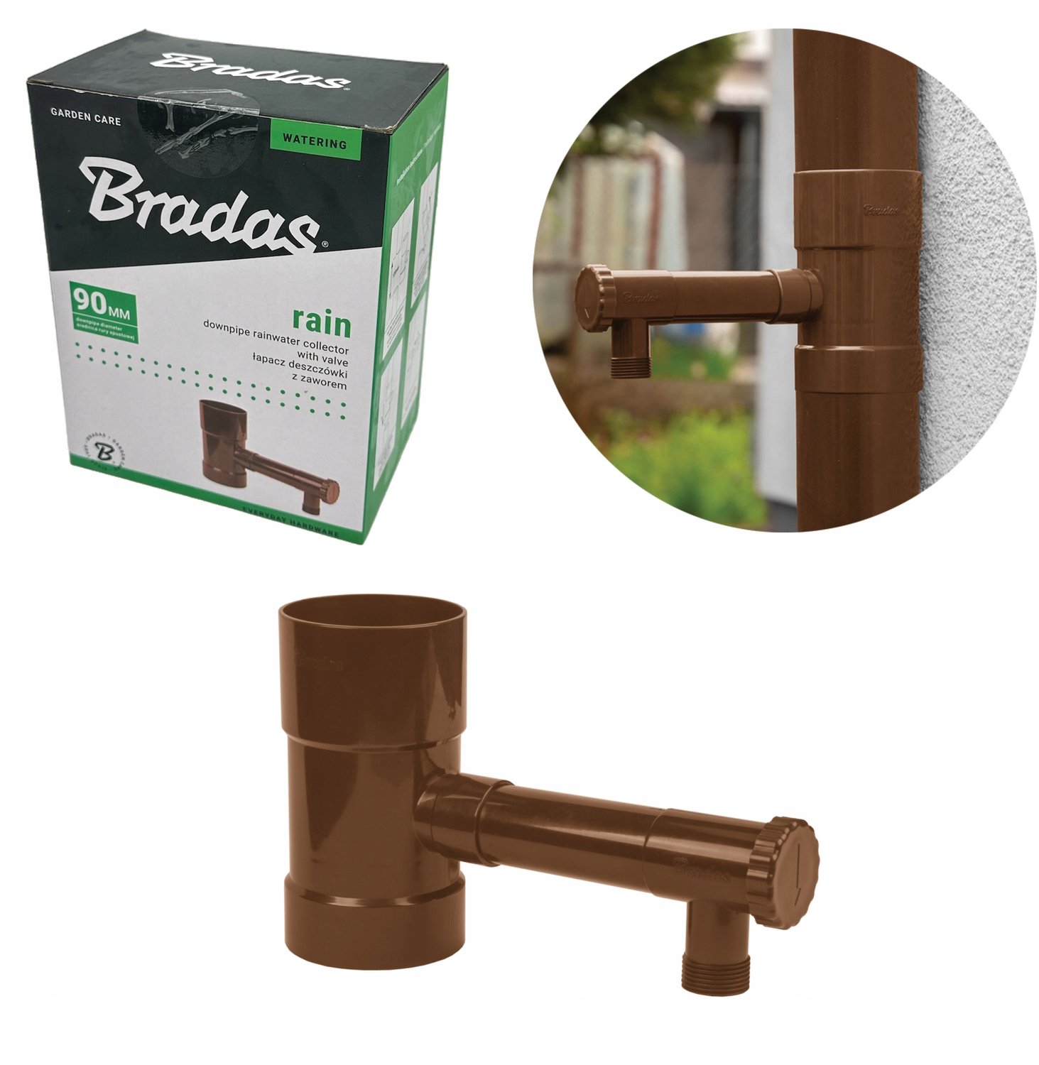 Regenwaterafvoer 90mm Bruin - Efficiënte Wateropvang voor uw Tuin