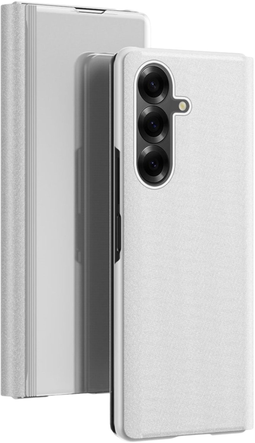 Casety Geschikt voor Samsung Galaxy Z Fold 8 Ultra - Window view cover hoes - Zilver