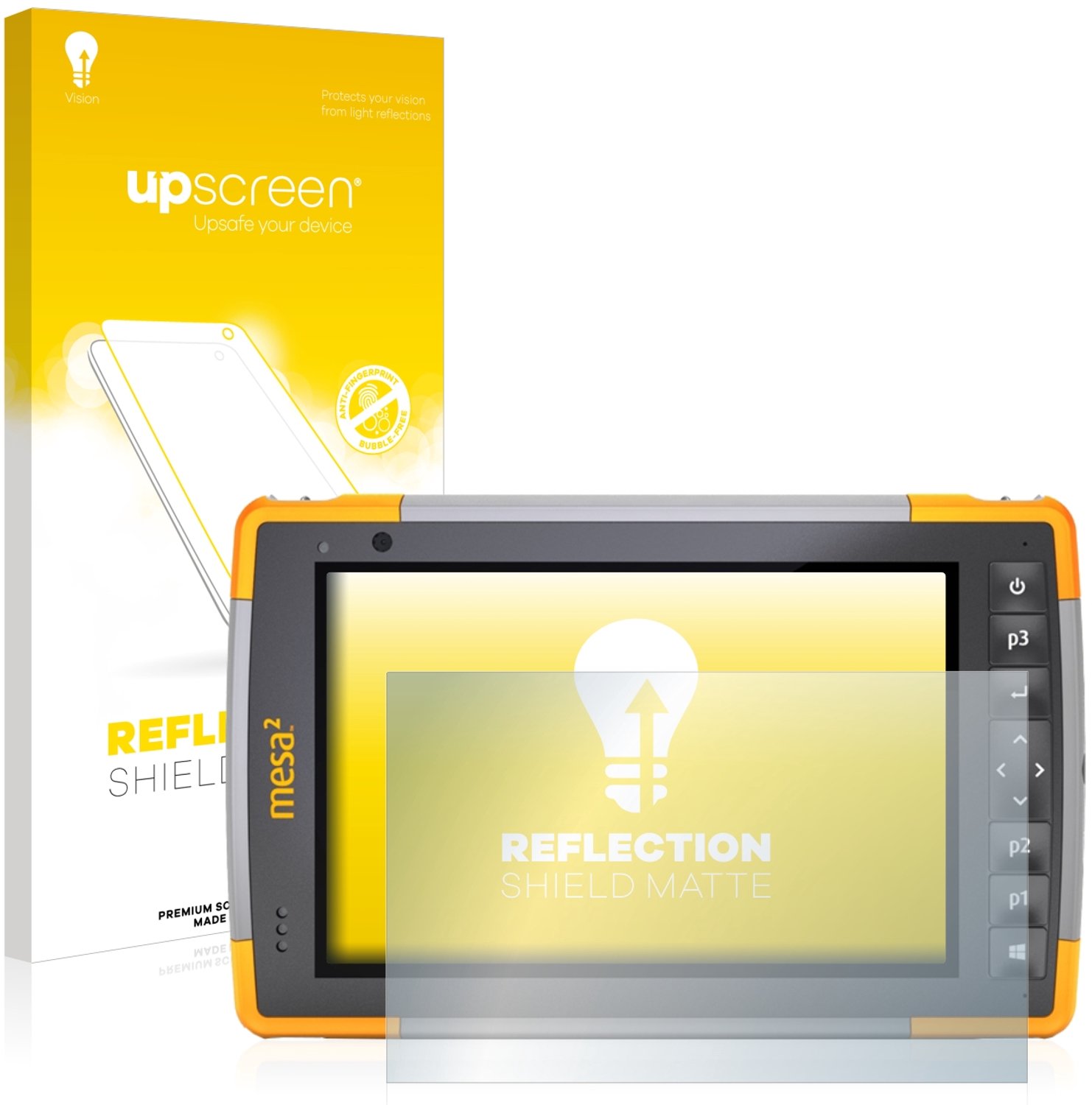 upscreen - Screenprotector voor Juniper Systems Mesa 2 Rugged Tablet - Folie Beschermfolie anti glare matte