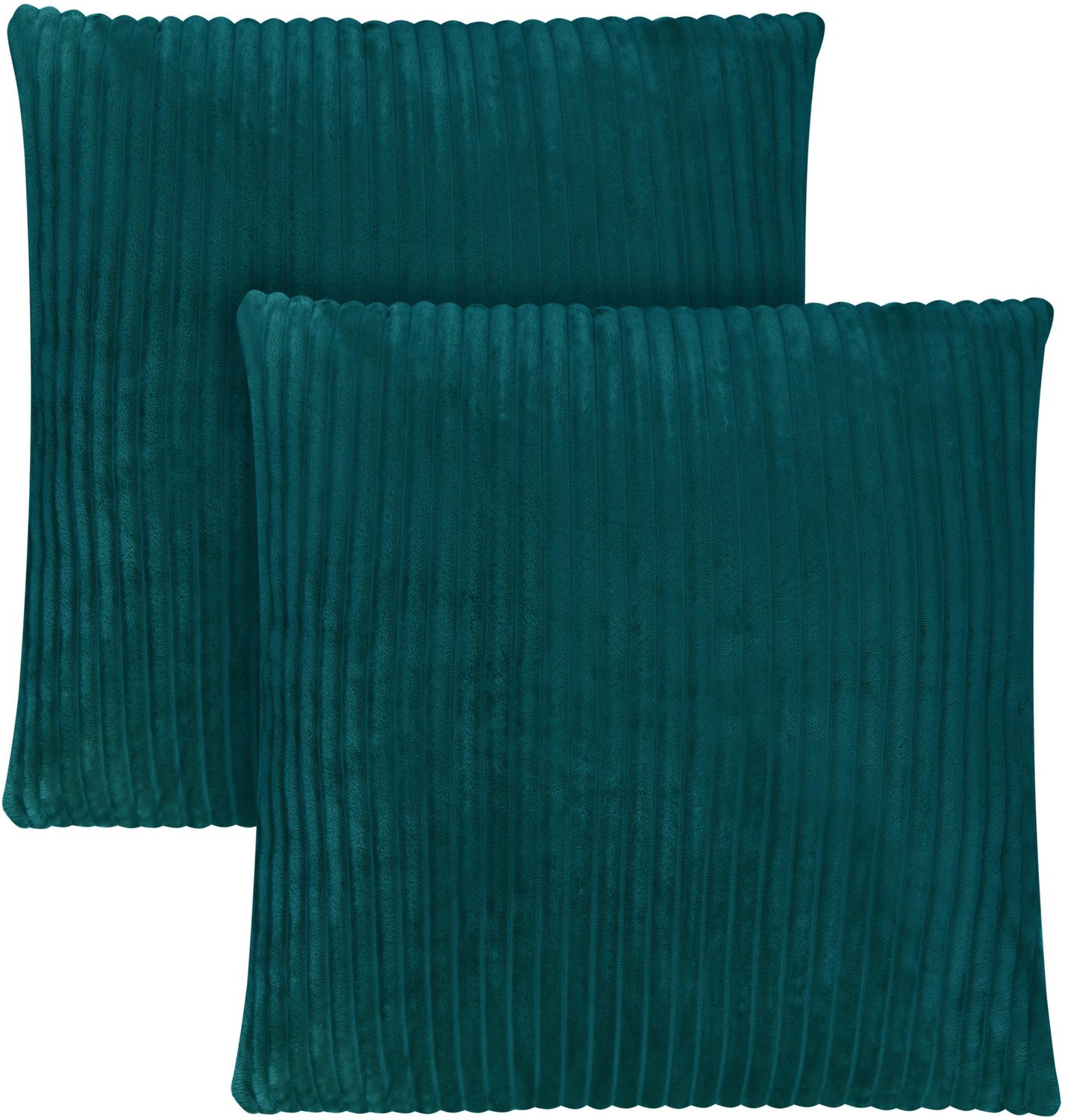 2 kussenslopen van gestreepte flanel, 80 x 80 cm, „Pilar“