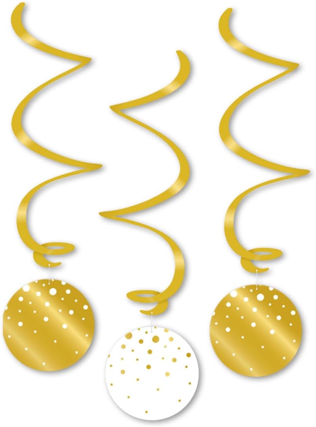 Hanging Decoratie - Witte & Gouden Dotten - Luxe Garlands - Sfeervolle Verjaardagsdecoratie - m-winkel