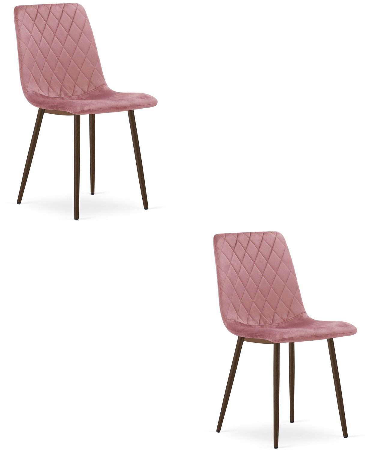 LEOBERT TURIN Eetkamerstoelen – Set van 2 – Groen Velvet – Walnootkleurige Houten Poten – Comfortabele Ergonomische Zitting – Modern Design – Velvet Stoel voor Woonkamer, Keuken en Eetkamer – Max. 110 kg per Stoel