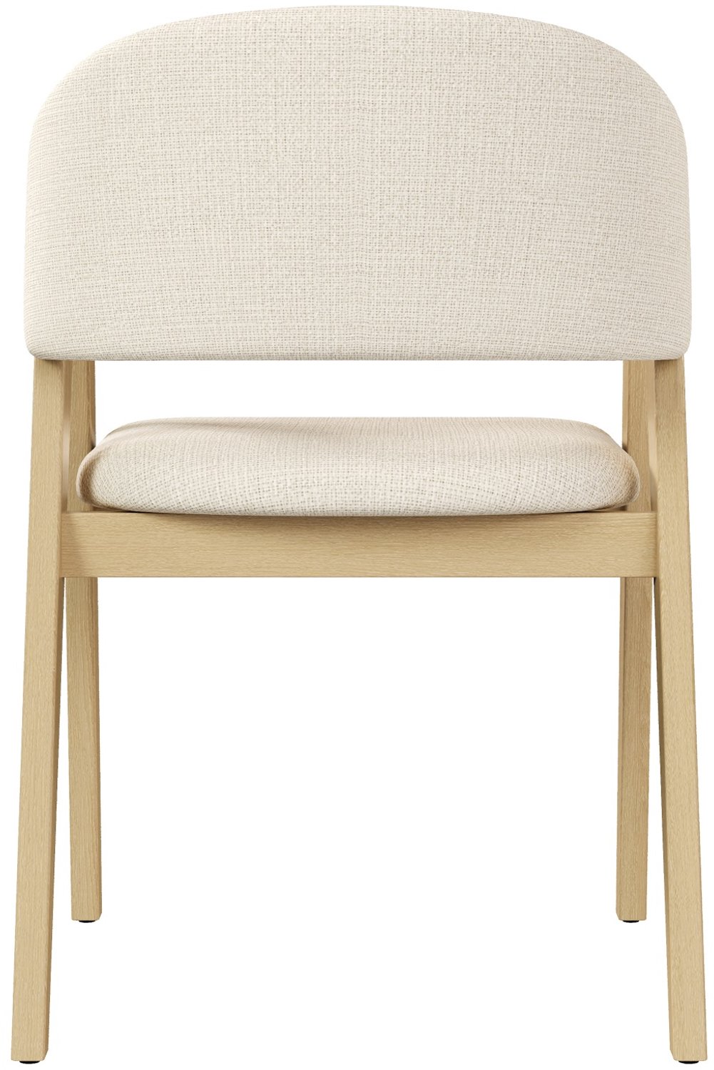 DESMIU Eetkamerstoel – Set Van 4 – Met Armleuningen En Zachte Linnen Bekleding – Voor Eetkamer, Woonkamer En Café – Hout Beige Naturel