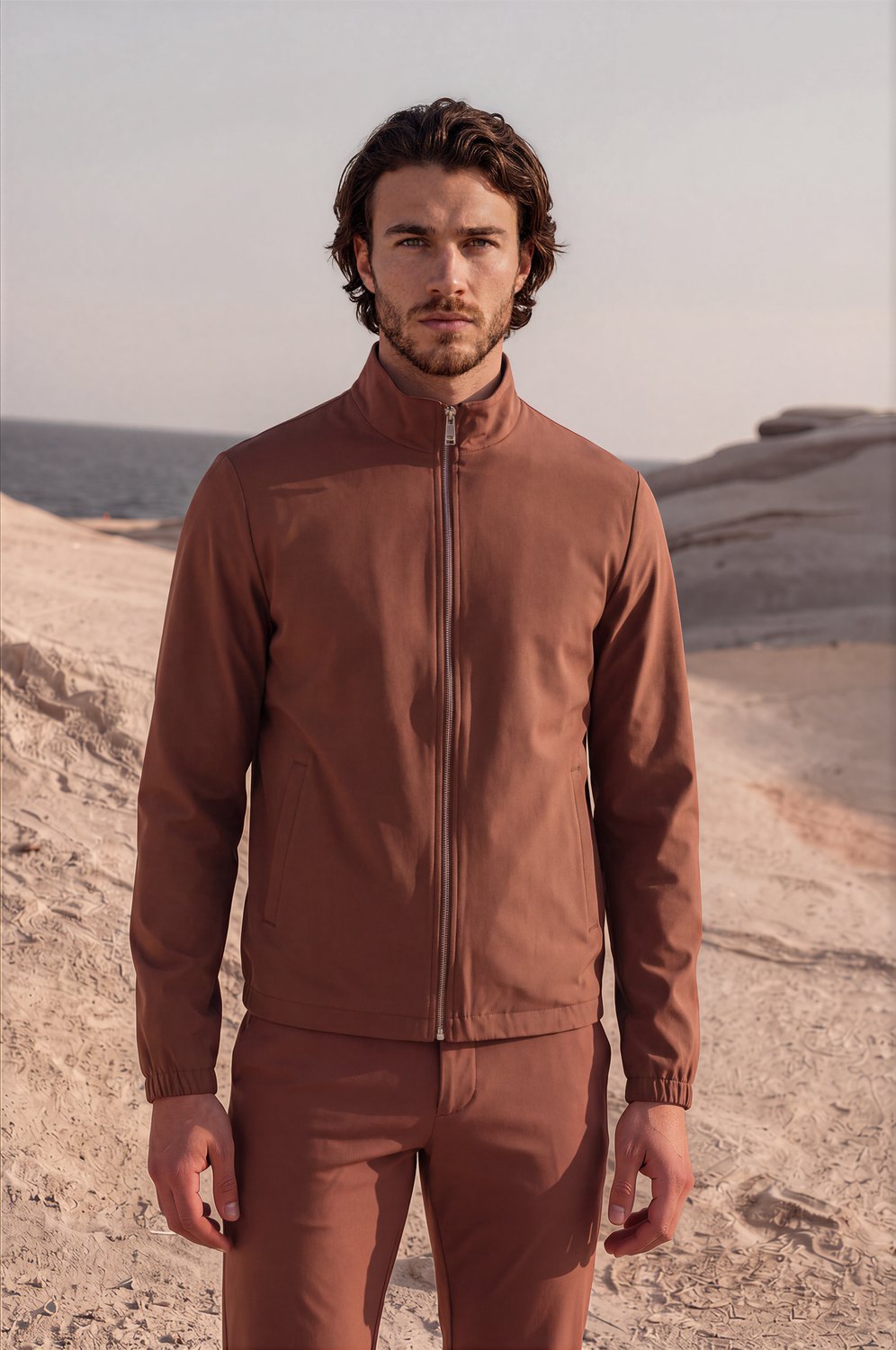 MI PIACE - Travel Men Jacket Reversible 202062 Brown Stone | Black - Maat : XL