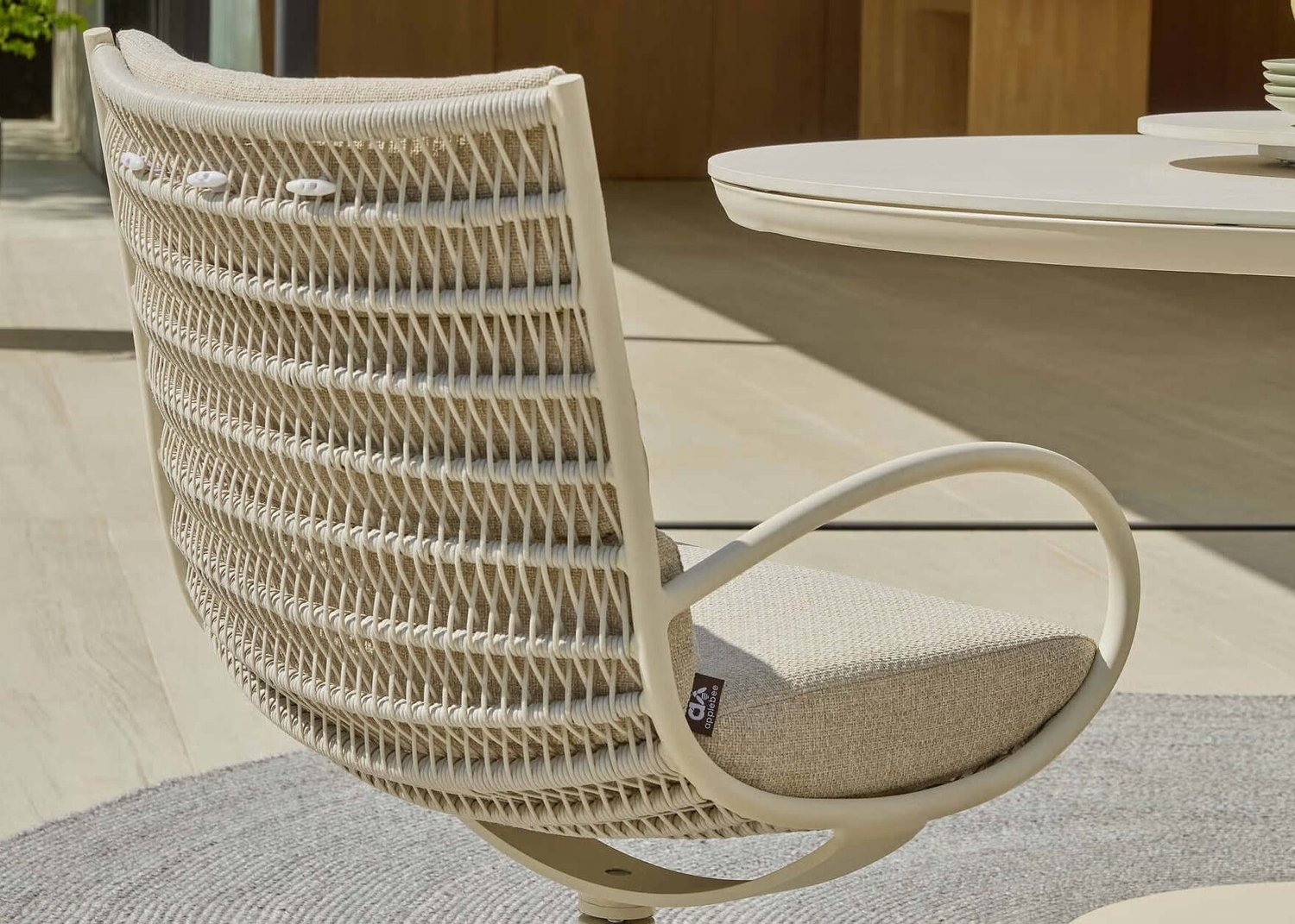 Apple Bee Camp Bay Garden Dining Set - 140 cm - 5-piece - Oyster