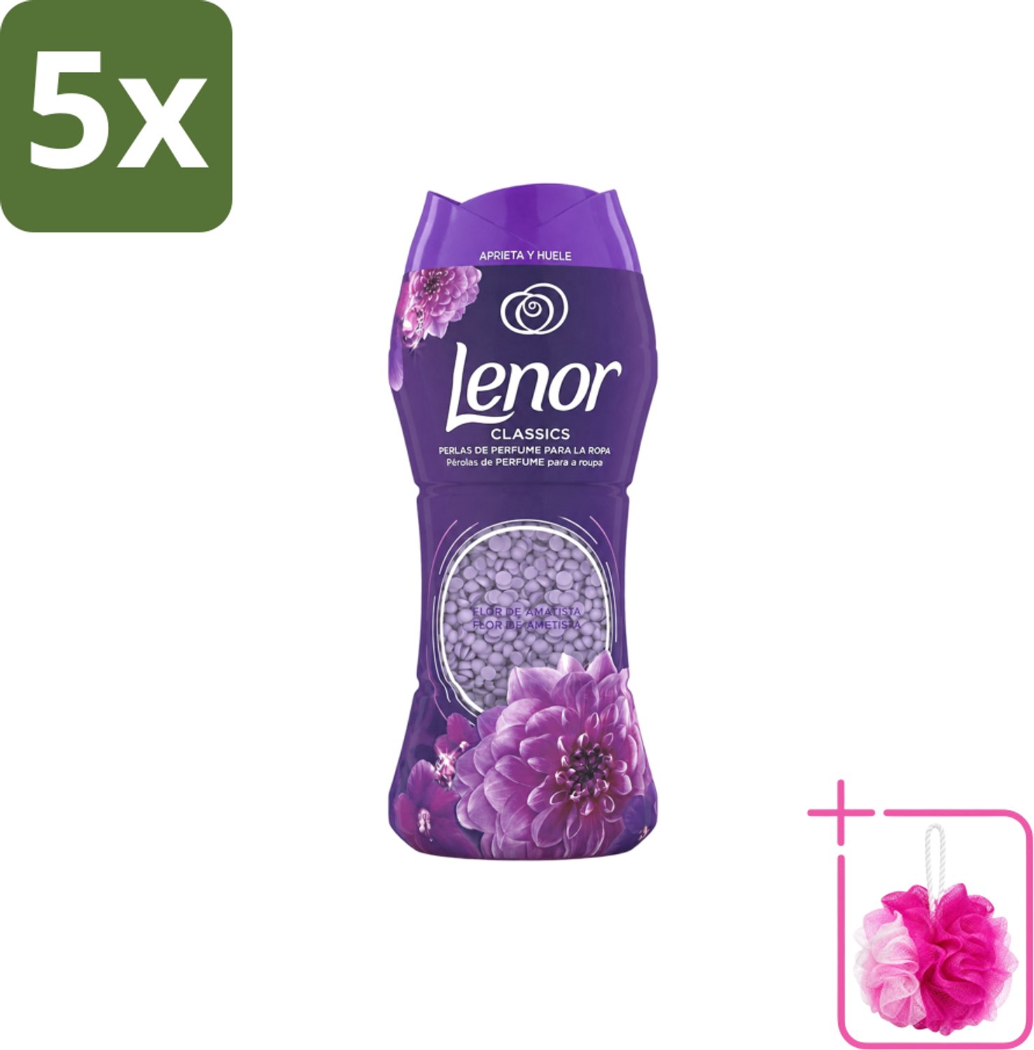 5 x Lenor Unstoppables – Geurbooster – Amethyst – 210 g - Bulkverpakking - Geurbooster was - Douchemop - Wasgeur
