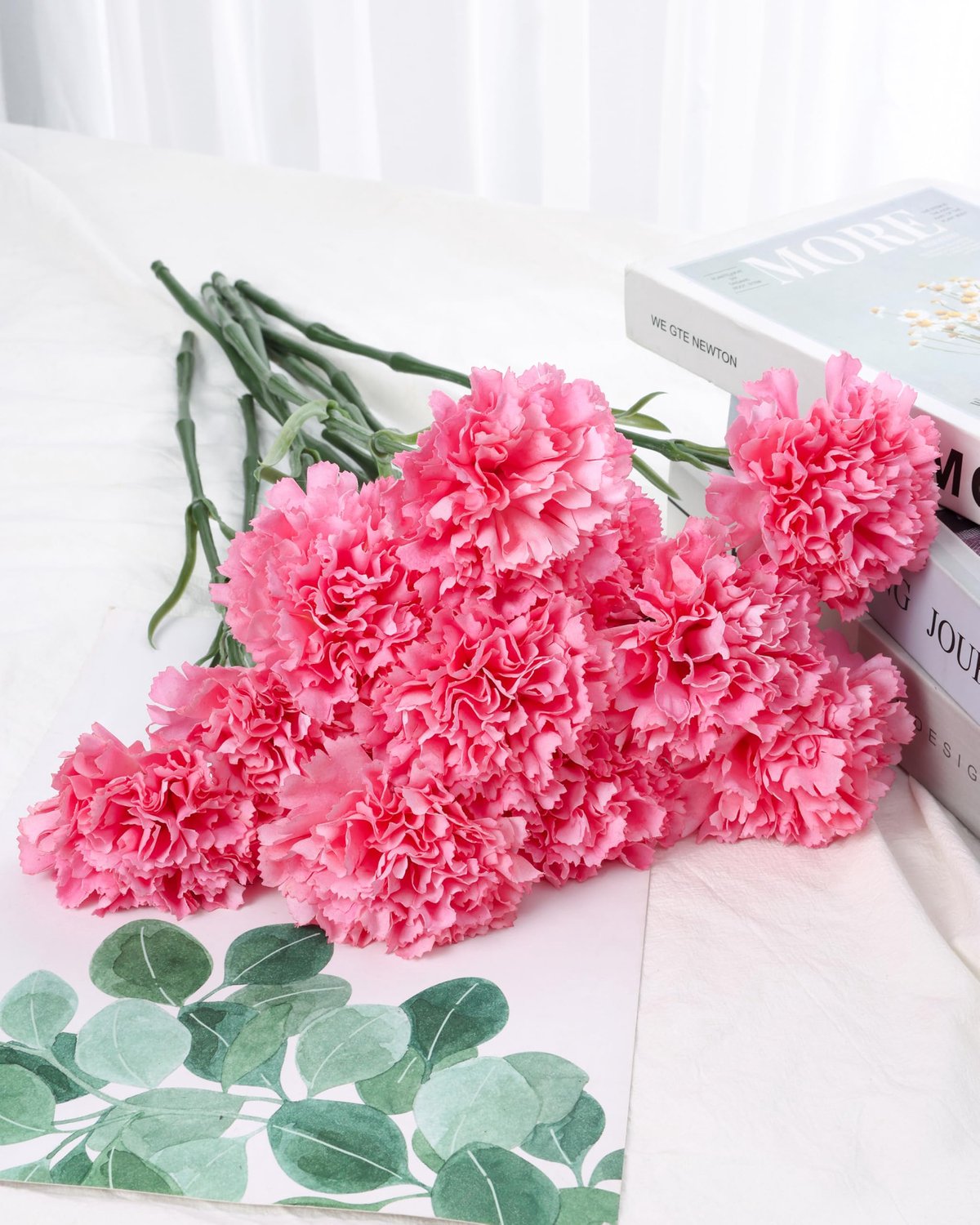 Kunstbloemen Anjers 6 stuks - Roze - Realistisch uiterlijk - Perfect voor decoratie - Vemera