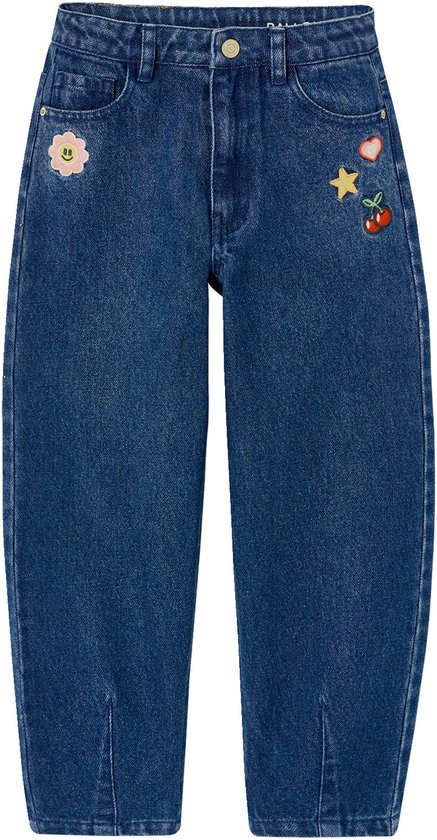 Meisjesballonjeans middenblauw