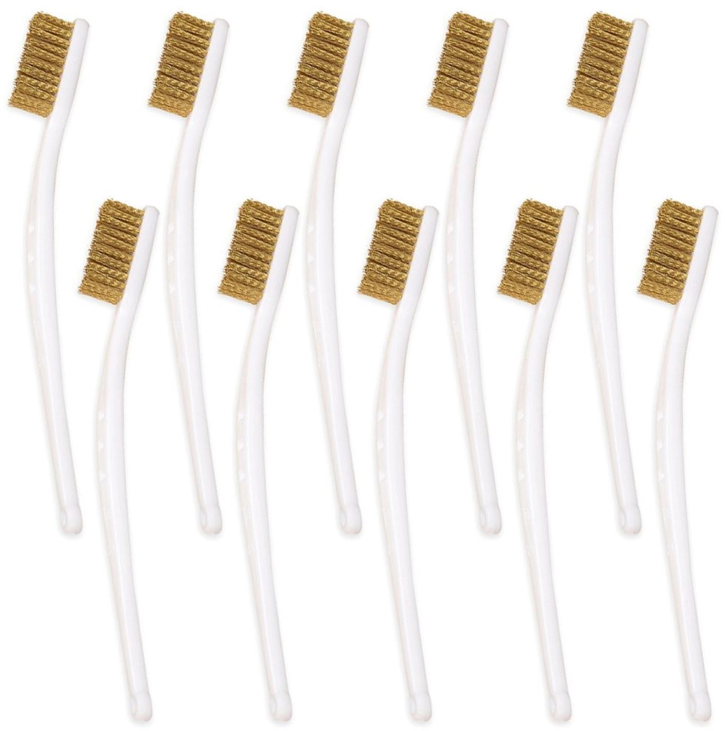 Set van 10 Messing Borstels voor Diverse Reinigingstoepassingen