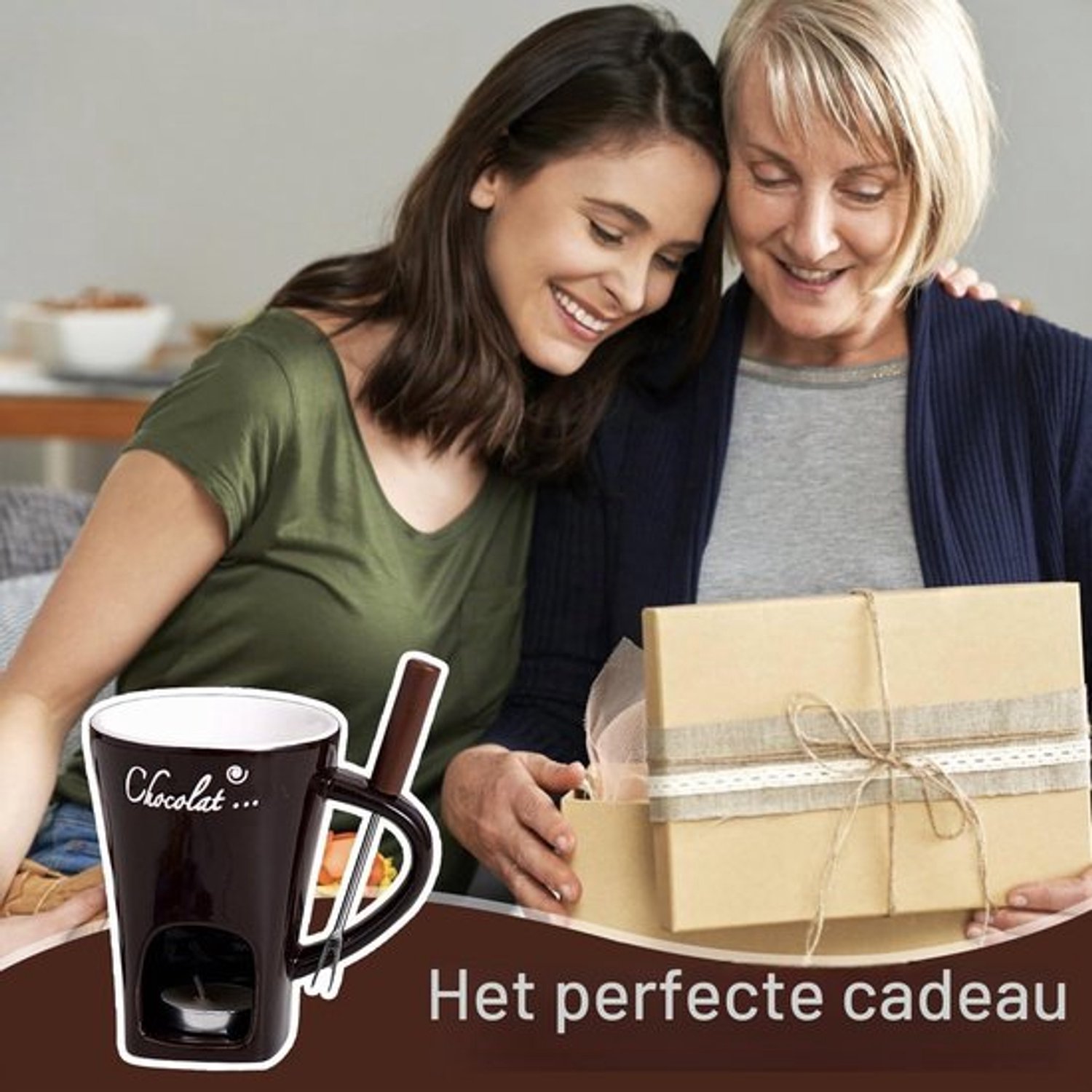 Fonduebeker van keramiek, 200 ml chocoladefondue keramische set, kaasfondue met kaars en vorken, chocoladefondue kopjes, smeltbekers voor snoep en chocolade (C) – foto 5